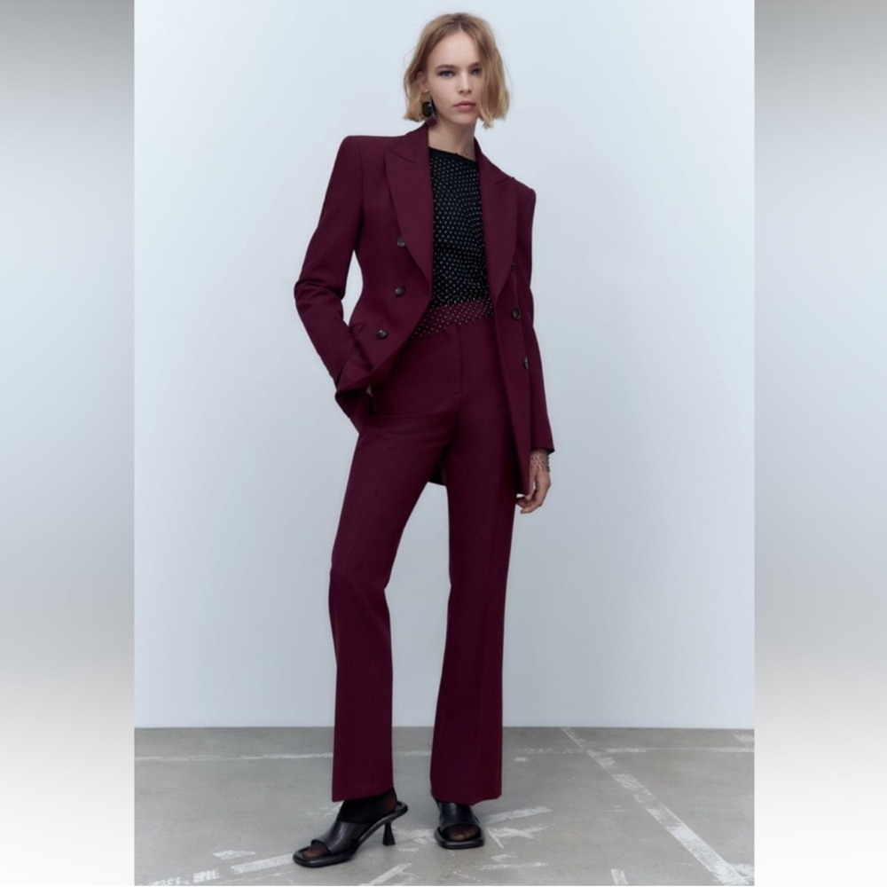 Zara Deep Purple Blazer and Trousers Set - Picture 2 of 11